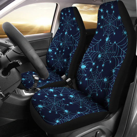 Spider Web Blue Print Design LKS304 Car Seat Covers