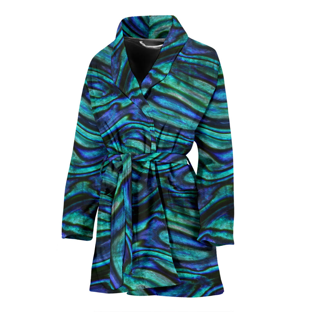 Abalone Pattern Print Design 02 Women Bathrobe