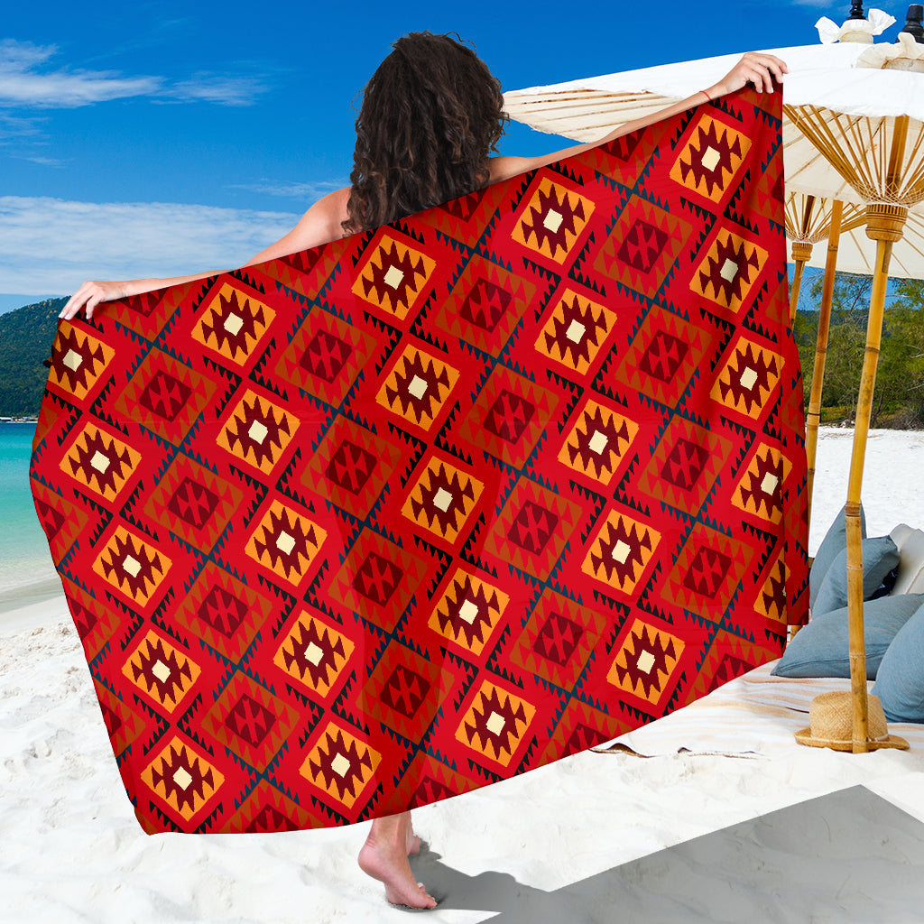Aztec Pattern Print Design 06 Sarong Pareo Wrap