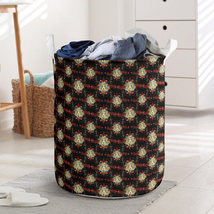 Zodiac Leo Pattern Design Print Laundry Basket