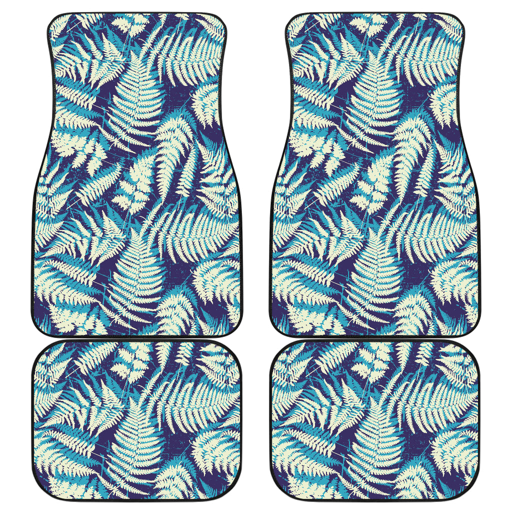 Fern Leave Summer Print Pattern Car Floor Mats Front Back