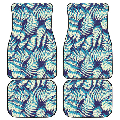Fern Leave Summer Print Pattern Car Floor Mats Front Back