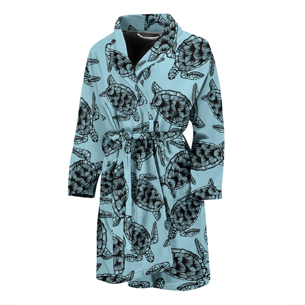 Sea Turtle Print Design LKS3010 Men Bathrobe