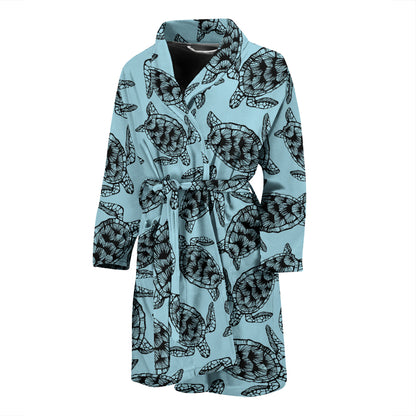 Sea Turtle Print Design LKS3010 Men Bathrobe