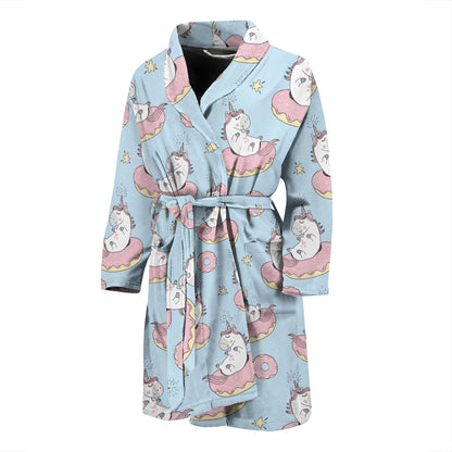 Unicorn Print Design LKS303 Men Bathrobe