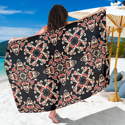 Medallion Pattern Print Design 01 Sarong Pareo Wrap