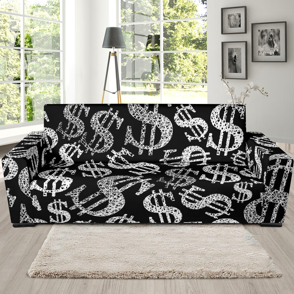 Money Pattern Print Design 02 Sofa Slipcover