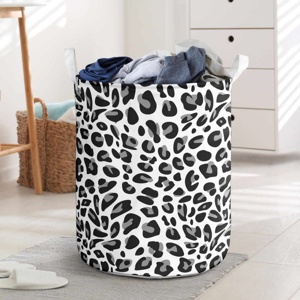 Snow Leopard Skin Print  Laundry Basket