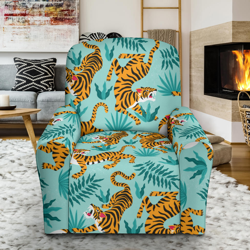 Tiger Print Design LKS304 Recliner Slipcover with Pocket
