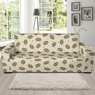 Coffee Pattern Print Design 02 Sofa Slipcover