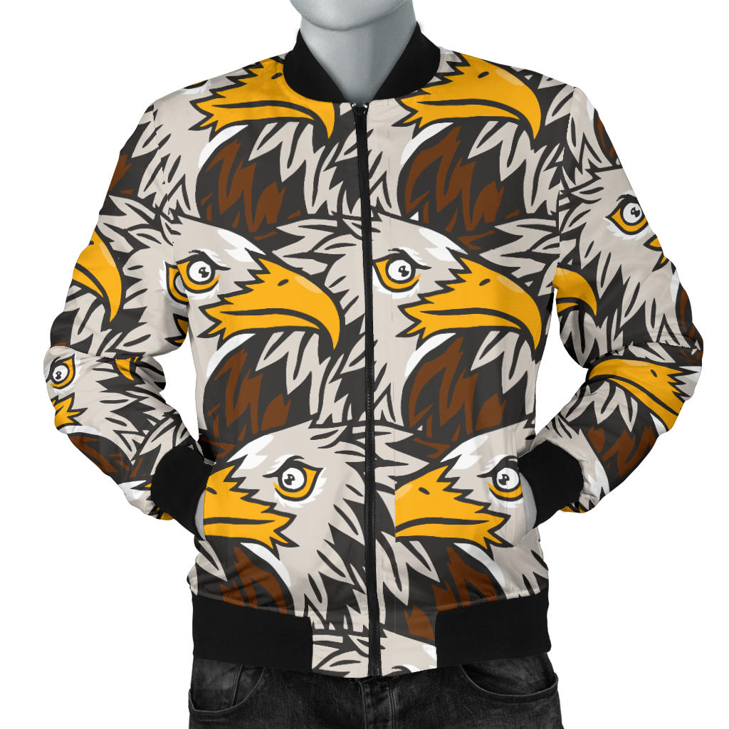 Eagles Head Pattern Men Bomber Jacket