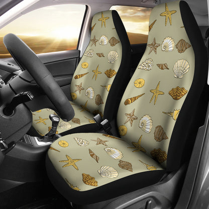 Seashell Beach Print Design LKS303 Car Seat Covers