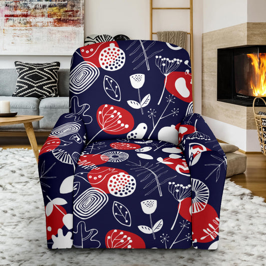Nordic Pattern Print Design A02 Recliner Slipcover with Pocket