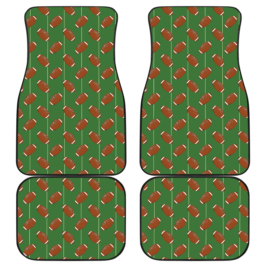 American Football on Field Themed Car Floor Mats Front Back