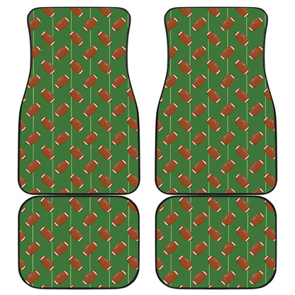 American Football on Field Themed Car Floor Mats Front Back