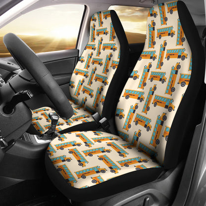 School Bus Print Design LKS305 Car Seat Covers
