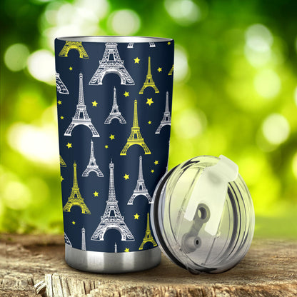 Eiffel Tower Star Print Tumbler