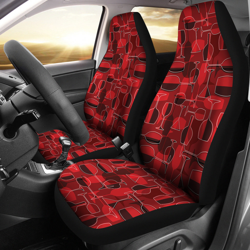 Wine Glass Print Design LKS301 Car Seat Covers