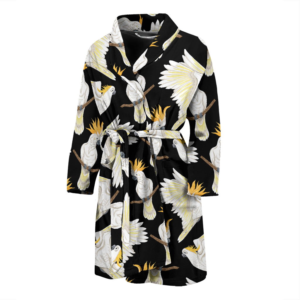 Cockatoo Print Design LKS402 Men Bathrobe