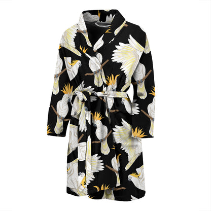Cockatoo Print Design LKS402 Men Bathrobe