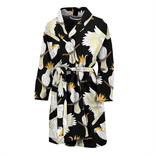 Cockatoo Print Design LKS402 Men Bathrobe