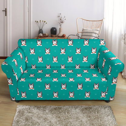 Siberian Huskies Print Design LKS304 Loveseat Couch Slipcover