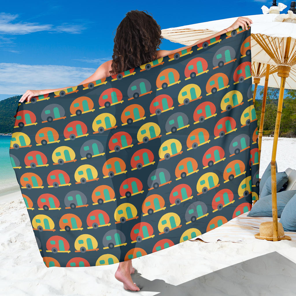 Camper Pattern Print Design 02 Sarong Pareo Wrap