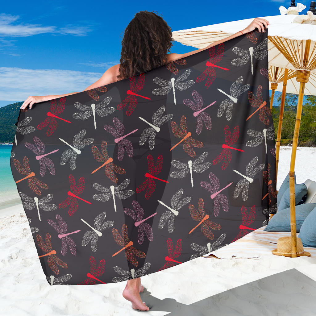 Dragonfly Pattern Print Design 01 Sarong Pareo Wrap
