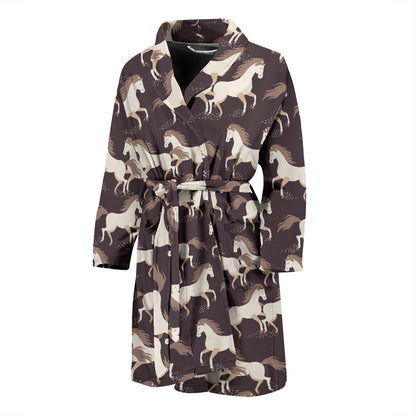 Horse Print Design LKS304 Men Bathrobe