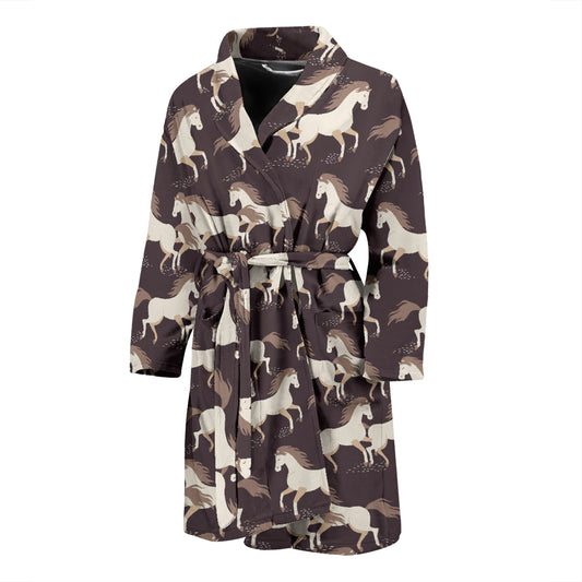 Horse Print Design LKS304 Men Bathrobe