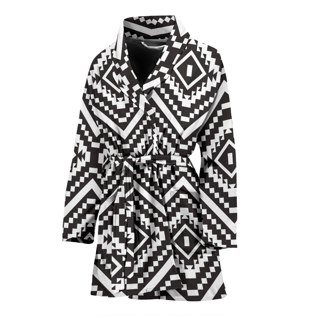 Tribal Pattern Print Design LKS303 Women Bathrobe