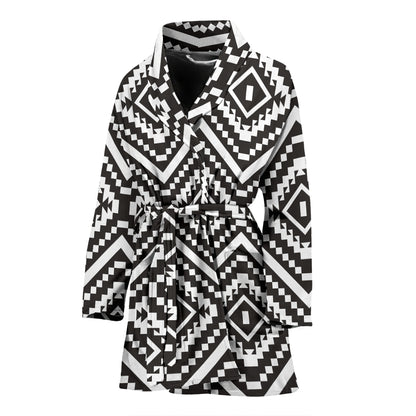 Tribal Pattern Print Design LKS303 Women Bathrobe
