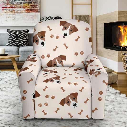 Russell Terriers Paw Print Design LKS303 Recliner Slipcover with Pocket
