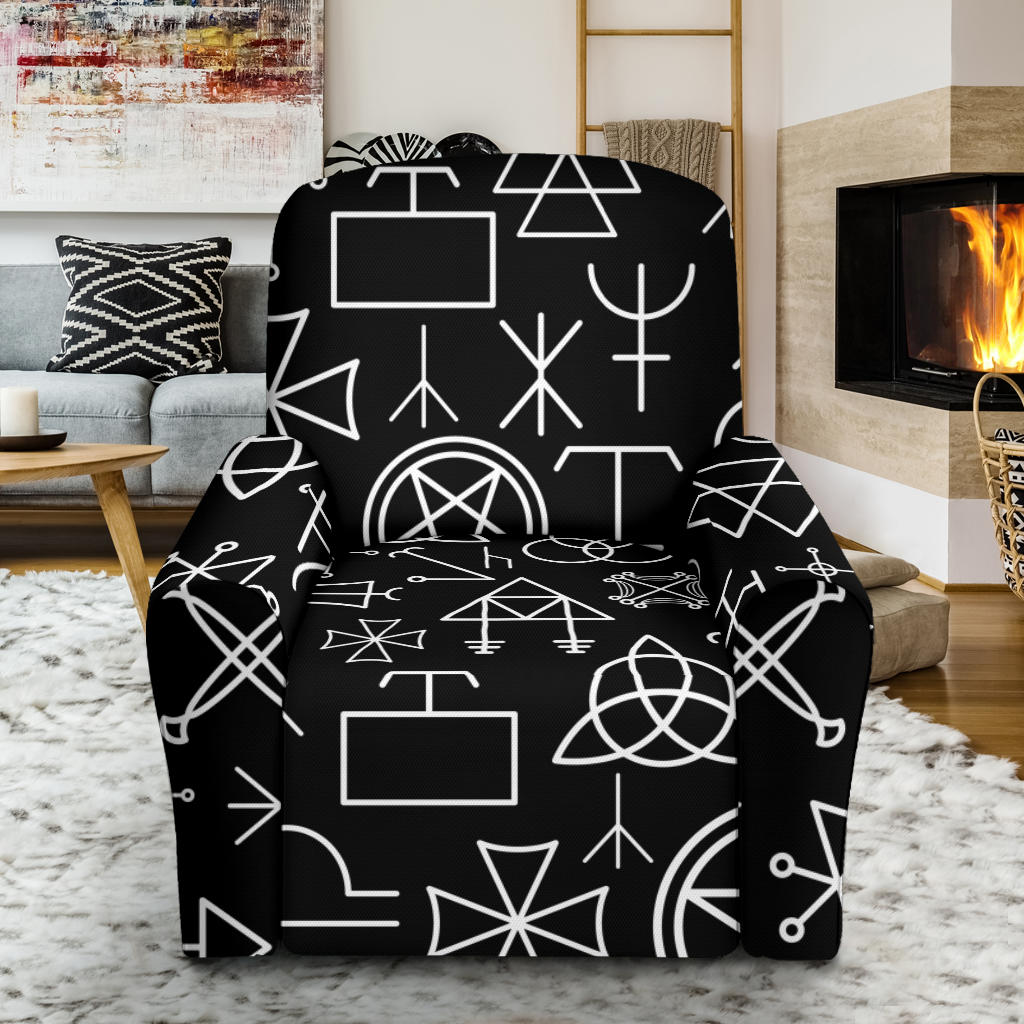 Pentagram Pattern Print Design A02 Recliner Slipcover with Pocket