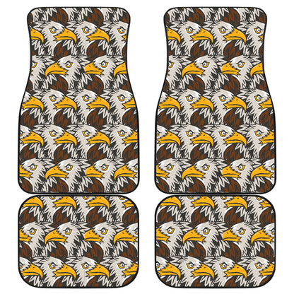 Eagles Head Pattern Car Floor Mats Front Back