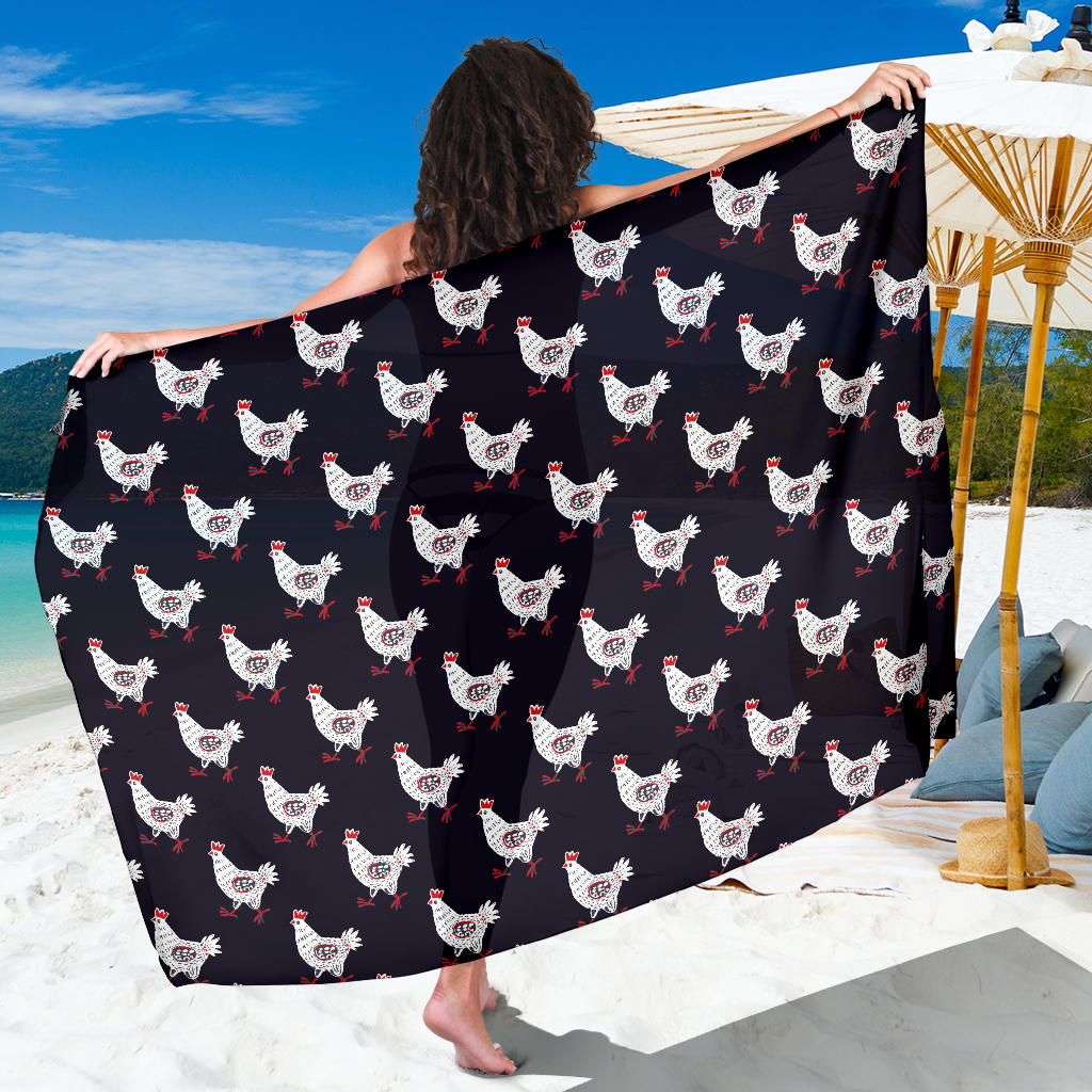 Chicken Pattern Print Design 03 Sarong Pareo Wrap