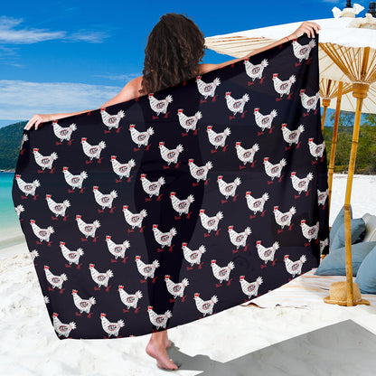 Chicken Pattern Print Design 03 Sarong Pareo Wrap