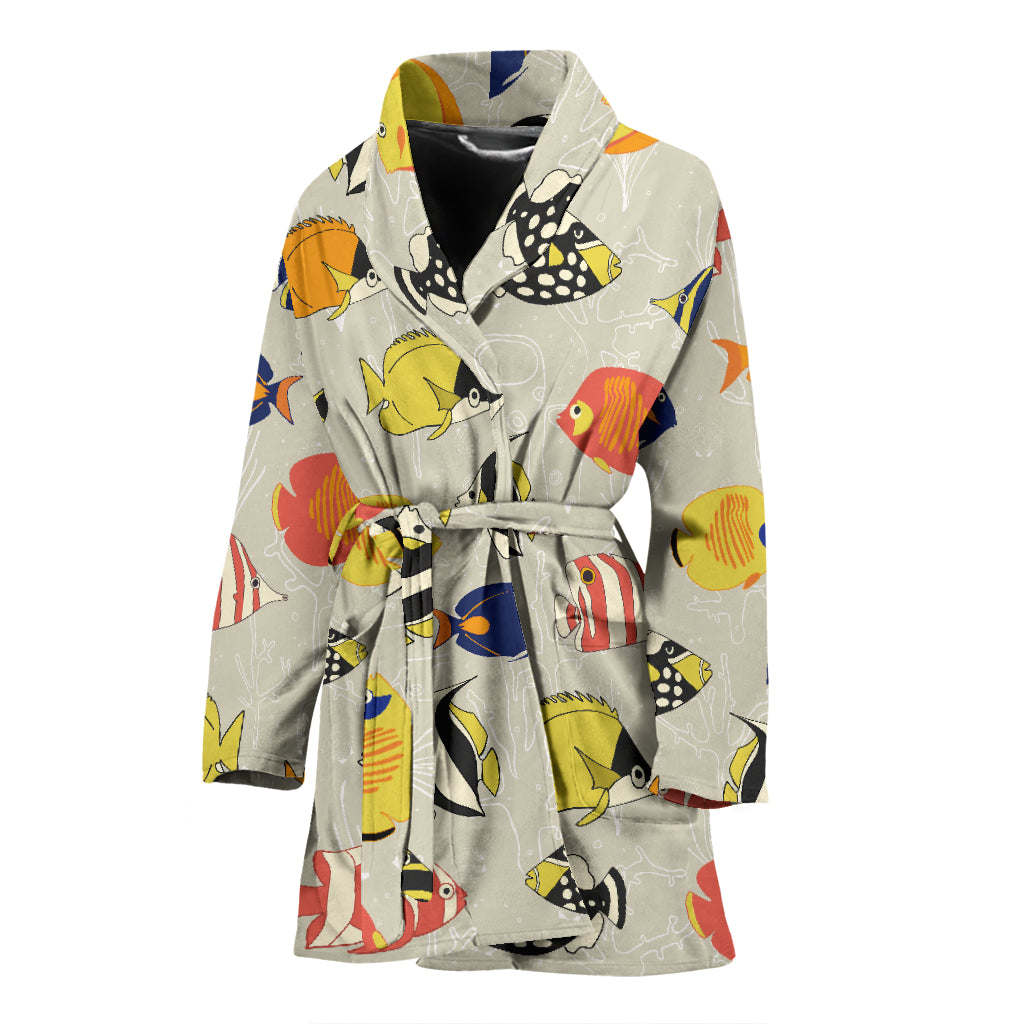 Angelfish Print Design LKS401 Women Bathrobe
