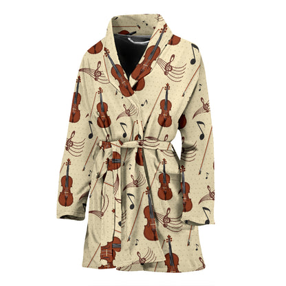 Cello Print Design LKS402 Women Bathrobe