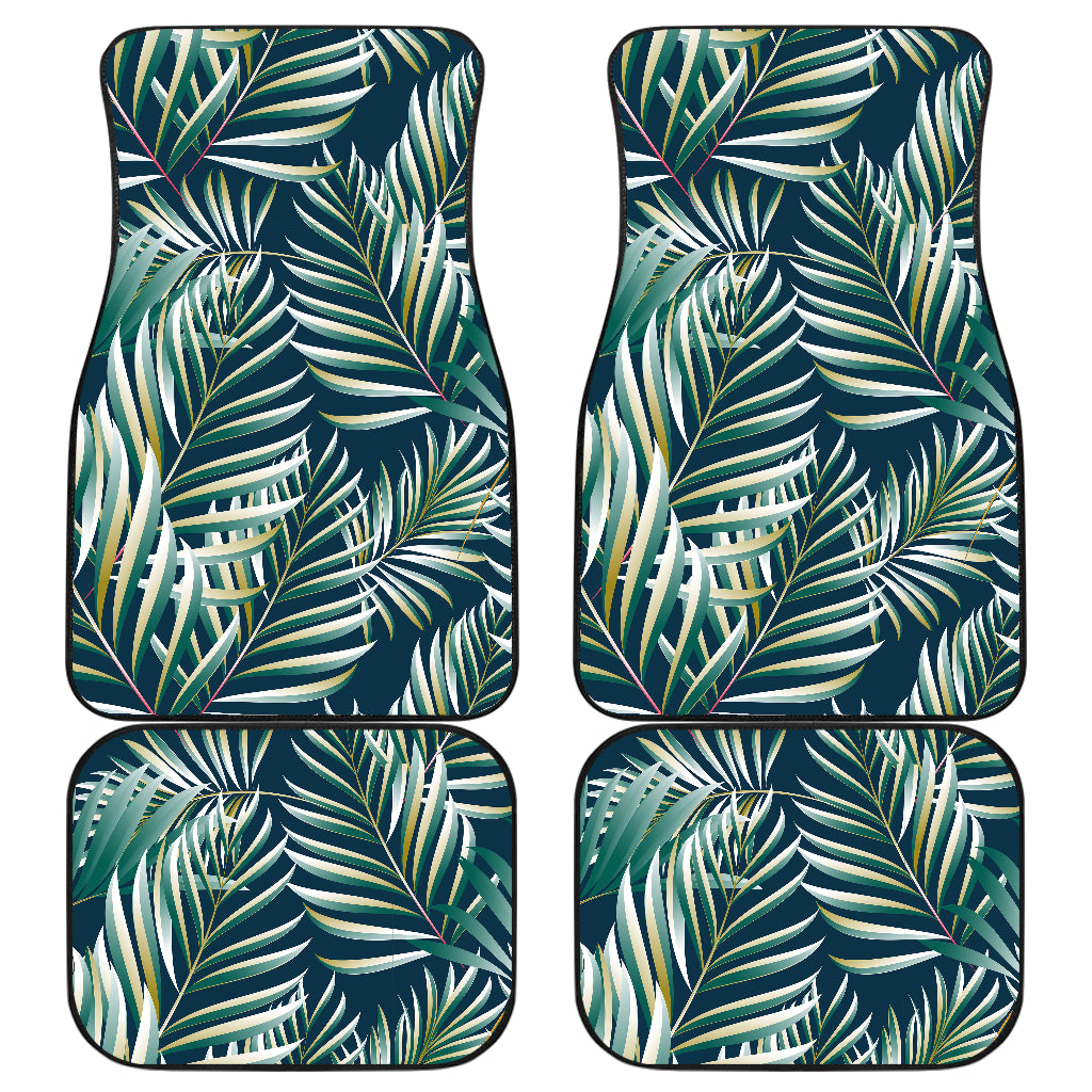 Sun Spot Tropical Palm Leaves hower Curtain Car Floor Mats Front Back