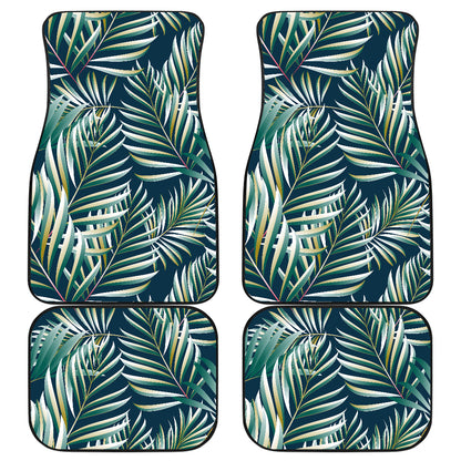 Sun Spot Tropical Palm Leaves hower Curtain Car Floor Mats Front Back
