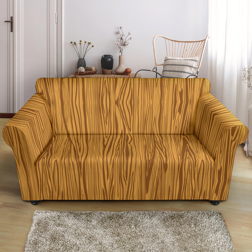 Wood Texture Print Design LKS301 Loveseat Couch Slipcover