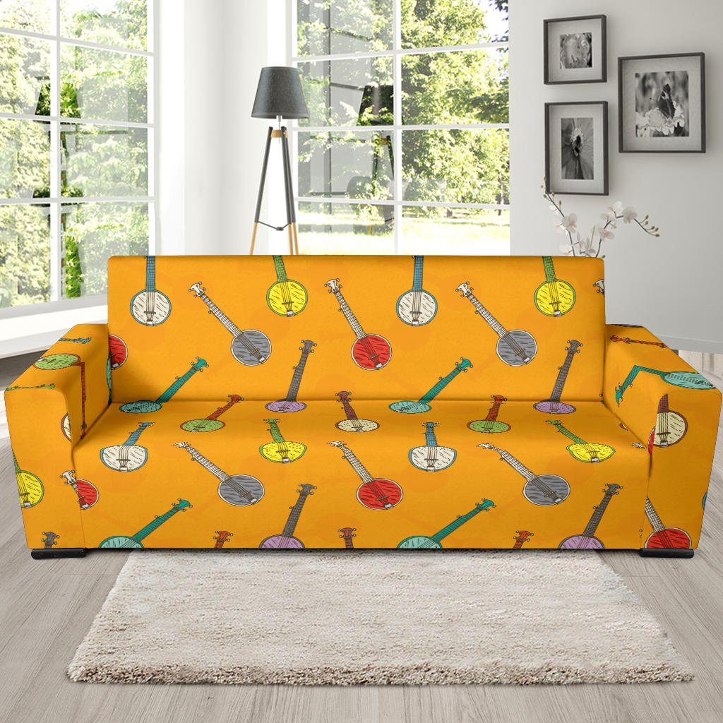 Banjo Pattern Print Design 02 Sofa Slipcover