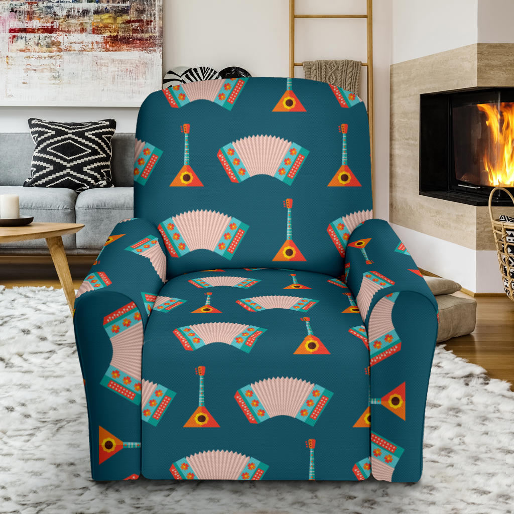 Accordion Print Design LKS402 Recliner Slipcover with Pocket