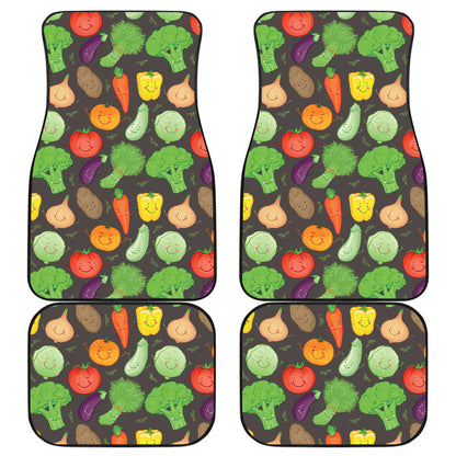 Vegan Funny Themed Design Print Car Floor Mats Front Back