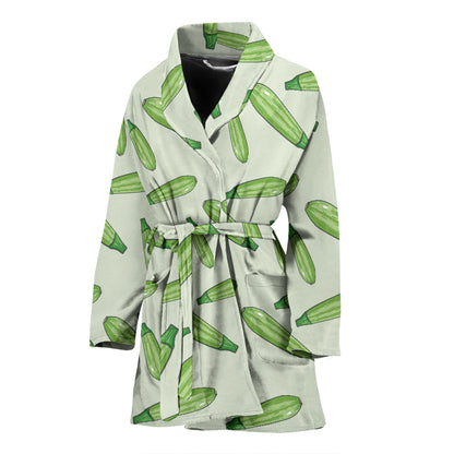 Zucchini Print Design LKS302 Women Bathrobe