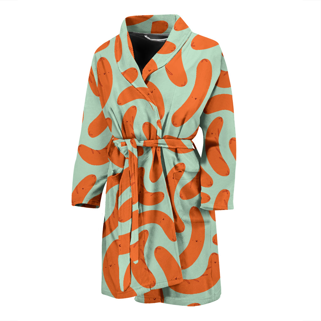Sausage Print Design LKS304 Men Bathrobe
