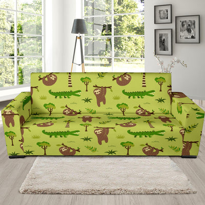 Alligator Pattern Print Design 04 Sofa Slipcover