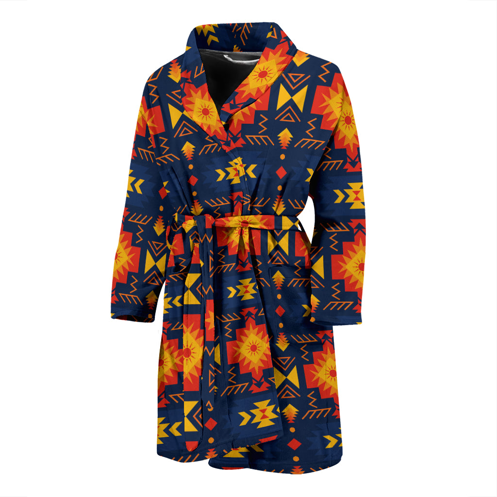 Southwest Pattern Print Design LKS307 Men Bathrobe