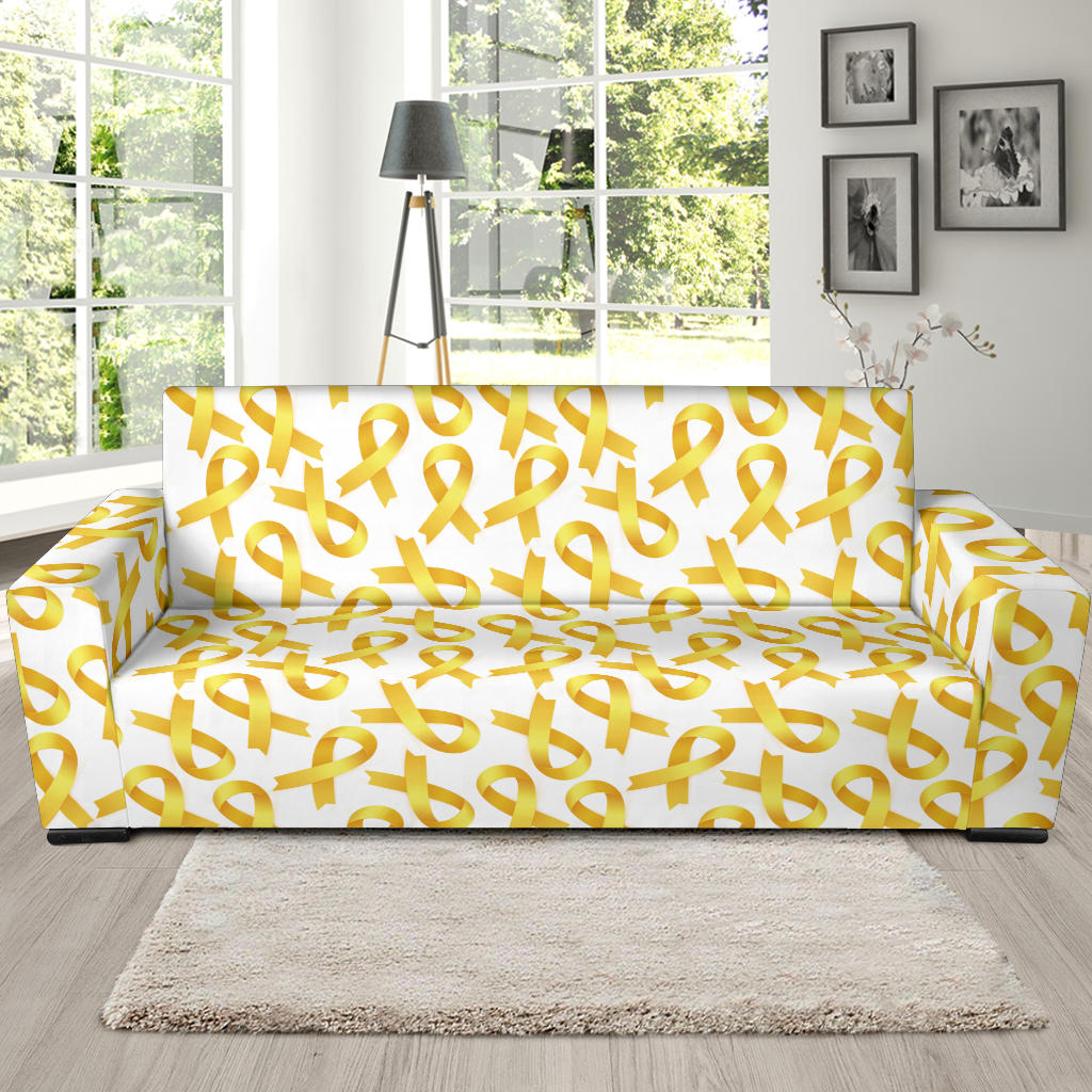 Childhood cancer Pattern Print Design 02 Sofa Slipcover